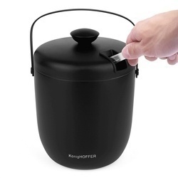 Wiaderko do lodu ze szczypcami Konighoffer Oris 2,8 l czarne