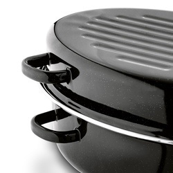 Brytfanna emaliowana Tadar owalna z okuciem i grillem 38 cm