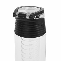 Butelka z wkładem na owoce i lód plastikowa Tadar 700 ml czarna