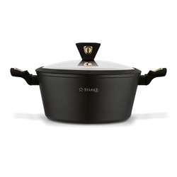 Garnek na indukcję z powłoką marmurową Starke Pro Dark Gold 6 l