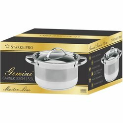 Garnek z pokrywką Starke Pro Gemini 5,5 l stal nierdzewna