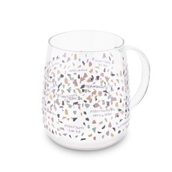Kubek szklany z zaparzaczem i ceramiczną pokrywką Tadar Uśmiechnij się 500 ml