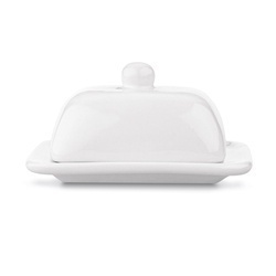Maselniczka ceramiczna z pokrywką Tadar 16 x 13 x 8,5 cm biała