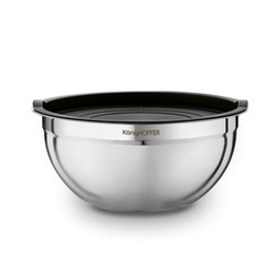 Miski nierdzewne z pokrywkami Konighoffer 16 cm 20 cm 24 cm satyna