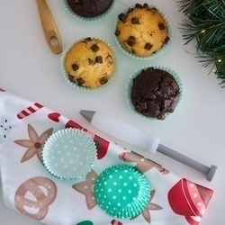 Papierowe papilotki do muffinek Tadar Zielone 60 sztuk mix wzorów
