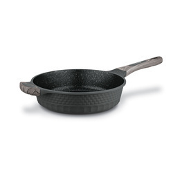 Patelnia głęboka na indukcję marmurowa z pokrywką Starke Pro Embossed 28 x 7,5 cm