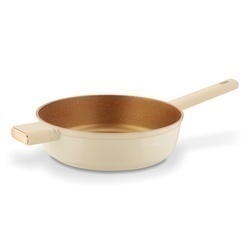Patelnia głęboka na indukcję z pokrywką Starke Pro Starlet Beige 28 x 8 cm