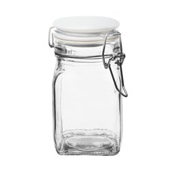 Słoik z klipsem Tadar 250 ml biała ceramiczna pokrywka