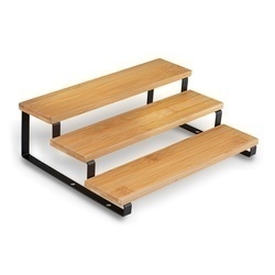 Stojak na przyprawy 3-poziomowy Tadar Bambus 32 x 23,5 x 9,6 cm