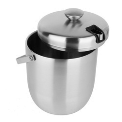 Wiaderko do lodu ze szczypcami Konighoffer Oris 2,8 l srebrne satyna