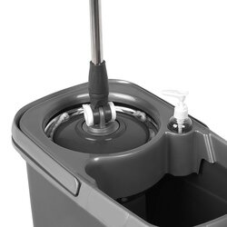 Wiadro plastikowe z pedałem i mop obrotowy KonigHOFFER Clean It +zapas