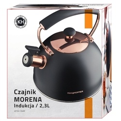 Czajnik na indukcję Konighoffer Morena 2,3 l czarny i różowe złoto