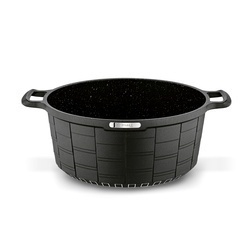 Garnek na indukcję z powłoką marmurową i pokrywką Starke Pro Crows Marble 6,2 l