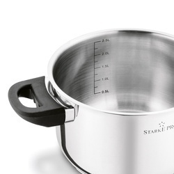 Garnek nierdzewny z pokrywką Starke Pro Sante 2,7 l