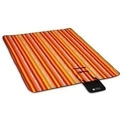 Koc piknikowy z izolacją polarowy Tadar Paski 150 x 200 cm prostokątny
