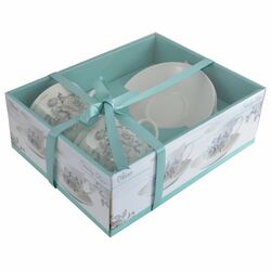 Komplet 2 filiżanek ze spodkami Tadar Shabby Rose 250 ml opak. prezentowe