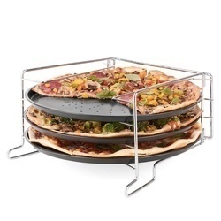 Komplet 3 blach do pizzy ze stojakiem Tadar Appetito 32 cm