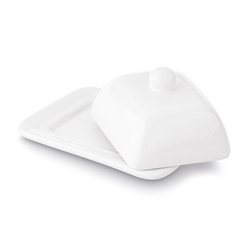 Maselniczka ceramiczna z pokrywką Tadar 16 x 13 x 8,5 cm biała