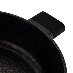 Patelnia krótkie uchwyty z pokrywką Starke Pro Starlet Black 28x8 cm
