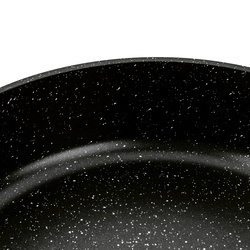 Patelnia na indukcję głęboka krótkie uchwyty Konighoffer Pollo Black 28 x 7 cm
