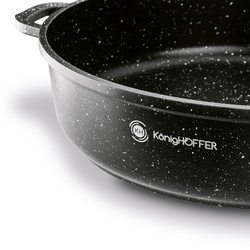 Patelnia na indukcję głęboka krótkie uchwyty Konighoffer Pollo Black 32 x 8 cm