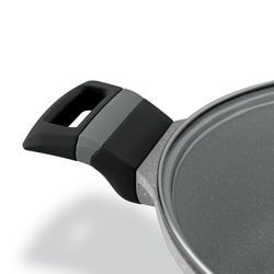 Patelnia na indukcję marmurowa z pokrywką krótkie uchwyty Starke Pro Musse Grey 28 cm