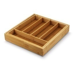 Wkład do szuflady na sztućce regulowany bambusowy Tadar 28,5-45 x 32 x 5 cm