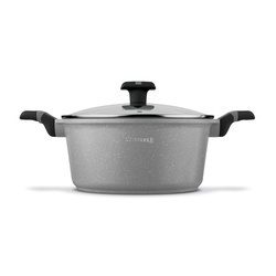 Zestaw garnków na indukcję marmurowych Starke Pro Musse Grey 10 elementów