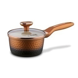 Zestaw garnków na indukcję Starke Pro Texture Copper 10 elementów i 3 noże Toshiro