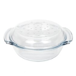 Naczynie żaroodporne okrągłe z pokrywą Termisil Grill&Drop 2,4 l
