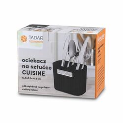 Ociekacz na sztućce Tadar Cuisine 13,5 x 7,5 x 10,8 cm czarny