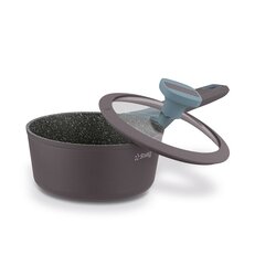 Rondel na indukcję marmurowy z pokrywką Starke Pro Luxury Grey 1,2 l