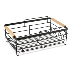 Suszarka 2-poziomowa do naczyń z ociekaczem i tacą Tadar 43 x 29 x 27 cm czarna