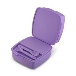 Lunch box z przegródkami widelcem i nożem dla dzieci Tuffex 14 x 15 x 9 cm mix kolorów