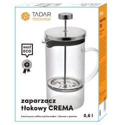 Zaparzacz tłokowy do kawy i herbaty Tadar Crema 0,6 l