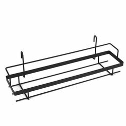Zestaw 2 relingów kuchennych z akcesoriami Tadar 76 cm 16 elementów czarny