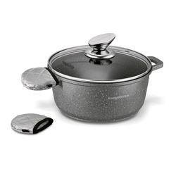 Zestaw garnków Konighoffer Pollo Grey 8 elementów 2 nakładki i 2 podkładki