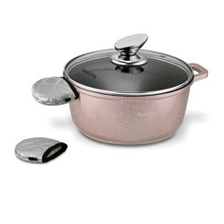 Zestaw garnków Konighoffer Pollo Rose Gold 8 elementów 2 nakładki i 2 podkładki