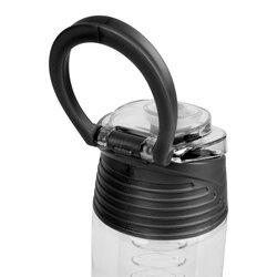 Butelka z wkładem na owoce i lód plastikowa Tadar 700 ml czarna