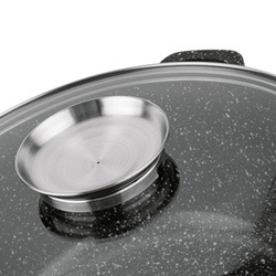 Garnek na indukcję z pokrywką Konighoffer Pollo Black 6,5 l