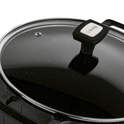 Garnek wysoki na indukcję z powłoką marmurową i pokrywką Starke Pro Crows Marble 6,5 l