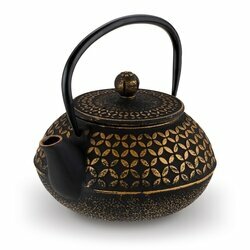 Imbryk do herbaty z zaparzaczem żeliwny Konighoffer Hanako Gold 0,8 l czarny