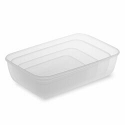 Komplet 4 pojemników na żywność Plast Team Polar 0,46 l 0,9 l 1,9 l 3 l prostokątne