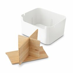 Organizer na biurko i na przyprawy Tadar Iver 18 x 14,3 x 9,5 cm biały