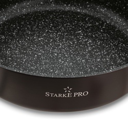 Patelnia głęboka na indukcję z pokrywką Starke Pro Starlet Brown 28 x 8 cm