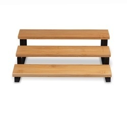 Stojak na przyprawy 3-poziomowy Tadar Bambus 32 x 23,5 x 9,6 cm