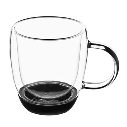 Szklanki termiczne do kawy z silikonowym dnem Konighoffer Garet 330 ml 2 szt. czarne