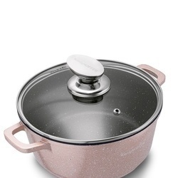 Zestaw garnków Konighoffer Pollo Rose Gold 8 elementów 2 nakładki i 2 podkładki