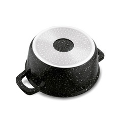 Garnek na indukcję z pokrywką Konighoffer Pollo Black 1,2 l