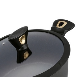 Garnek na indukcję z powłoką marmurową Starke Pro Dark Gold 6 l